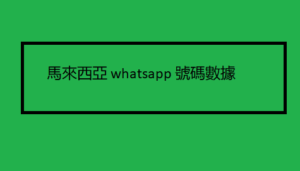 馬來西亞 whatsapp 號碼數據 